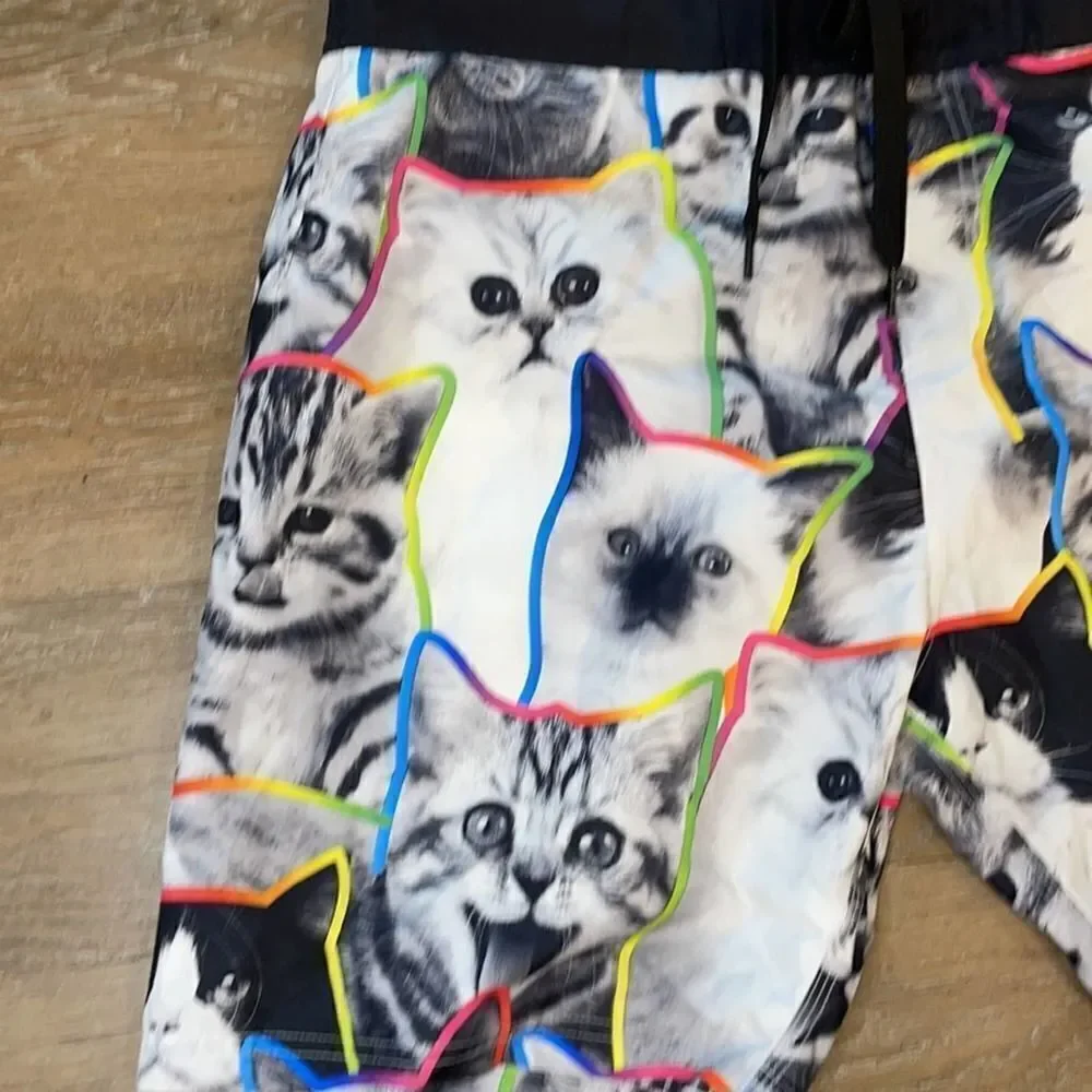 Walnut & 39th• Neon Cat Face Board Shorts